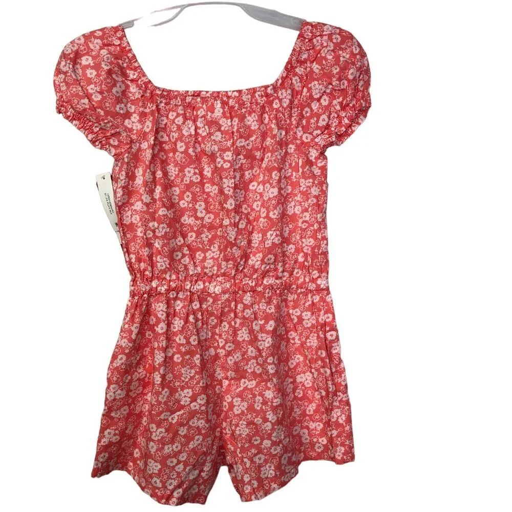GAP Girl's Soft Chambray Short Puff Sleeve One Piece Romper NWT‎